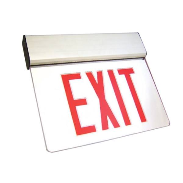 120/277 volt Edge Lit Dual Face LED Exit Light